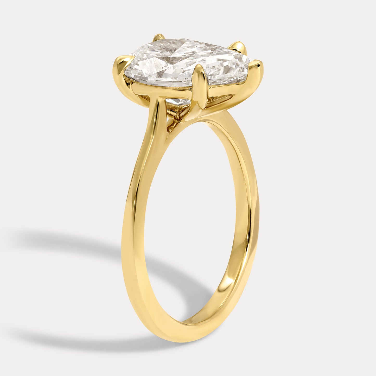 Lily - 3.04ct Lab Grown Pear Engagement Ring