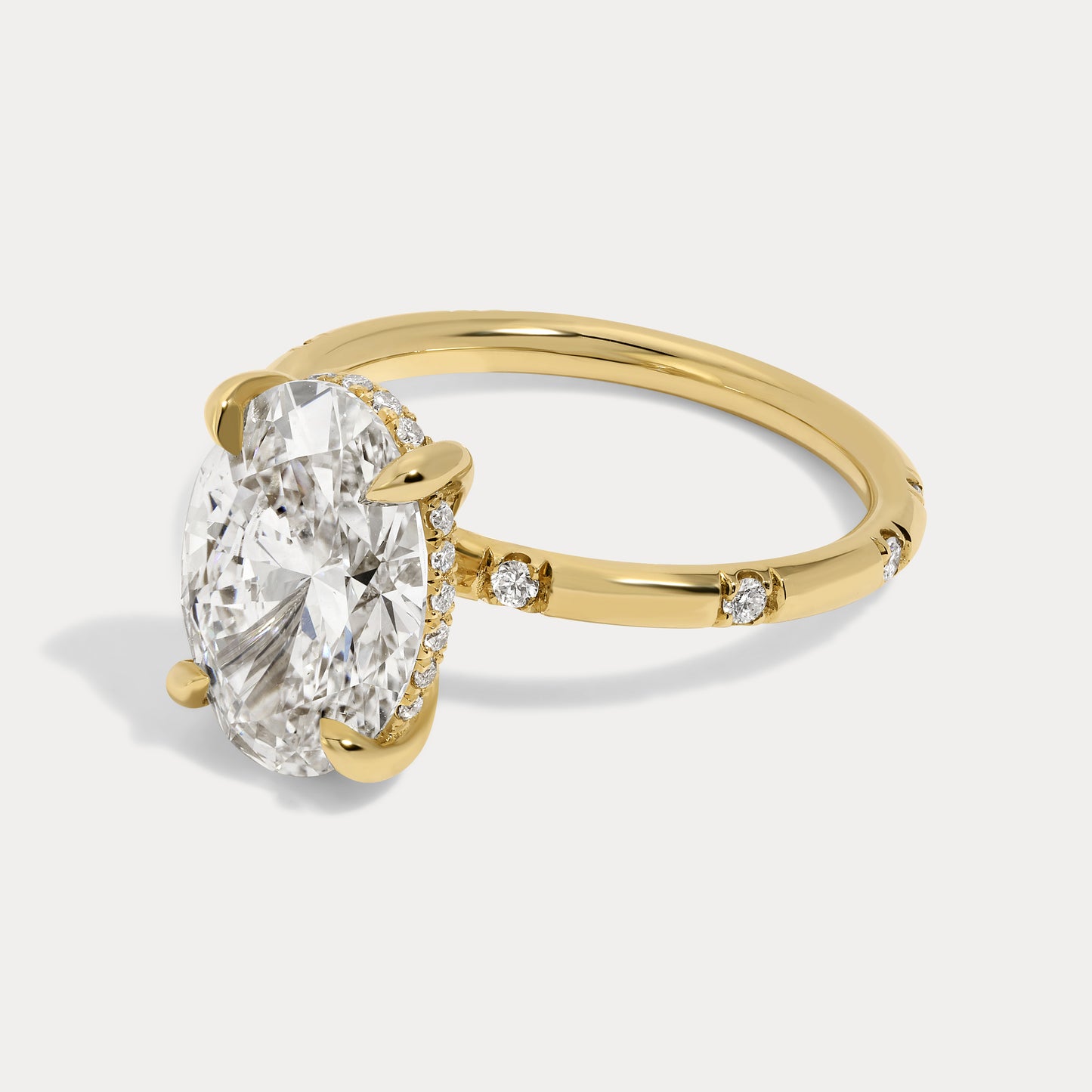 Stella - 3.09ct Lab Grown Oval Engagement Ring