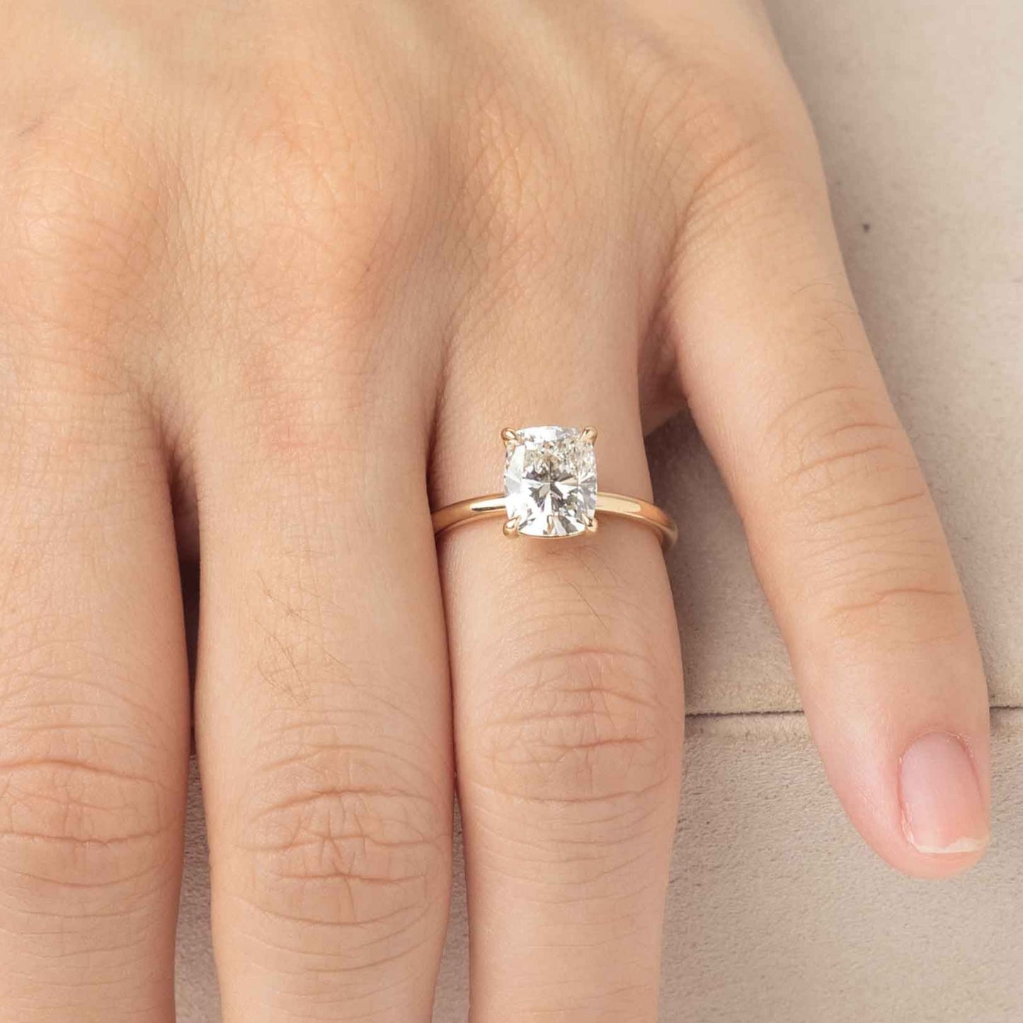 Quinn - 2.18ct Lab Grown Cushion Engagement Ring