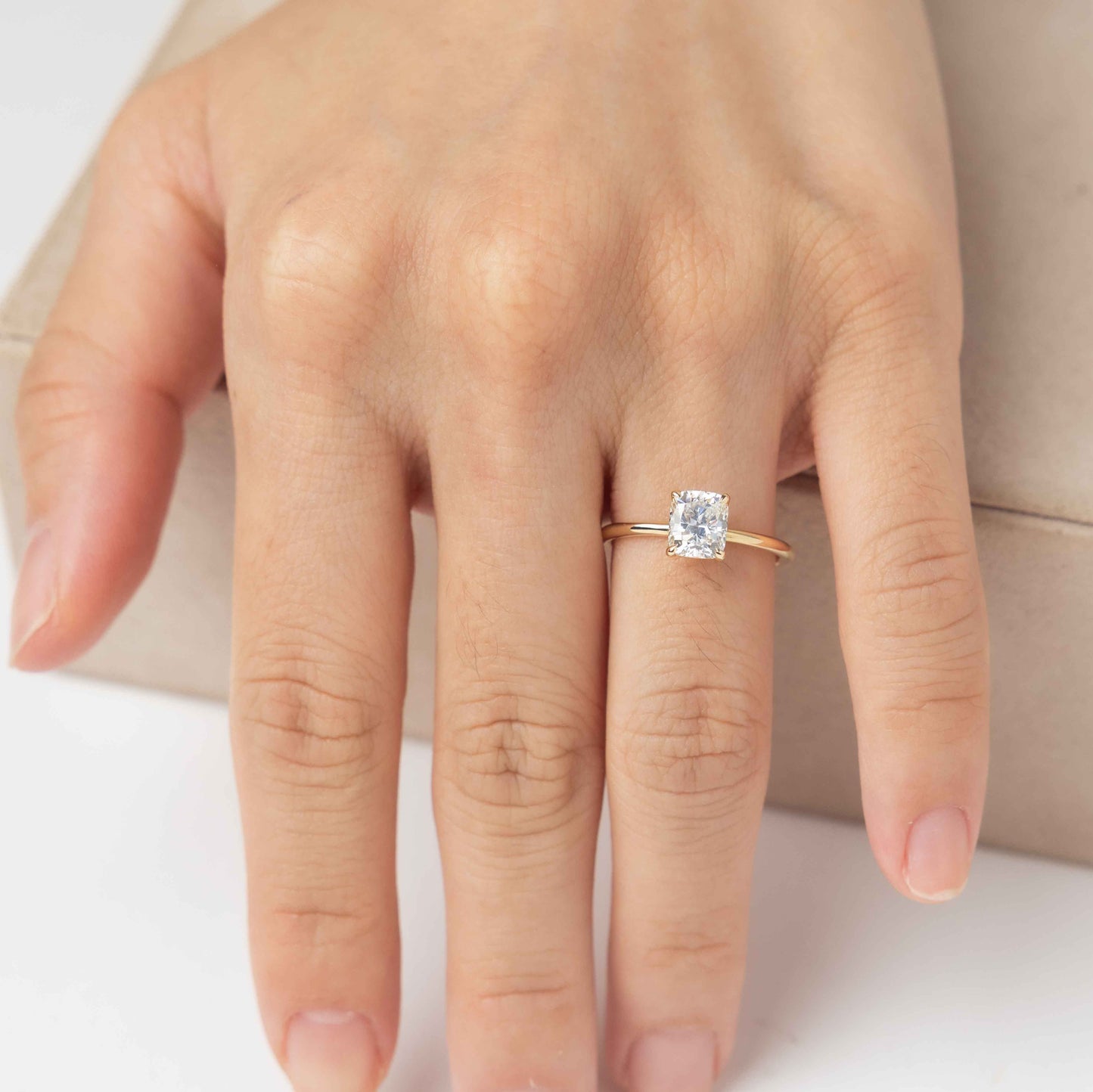 Layla - 1.17ct Earth Mined Cushion Engagement Ring