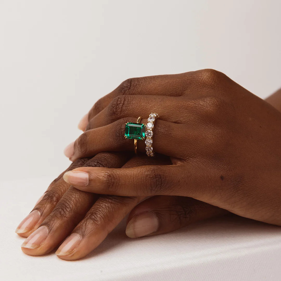 Mia - 3.00ct Lab Grown Emerald Cocktail Ring