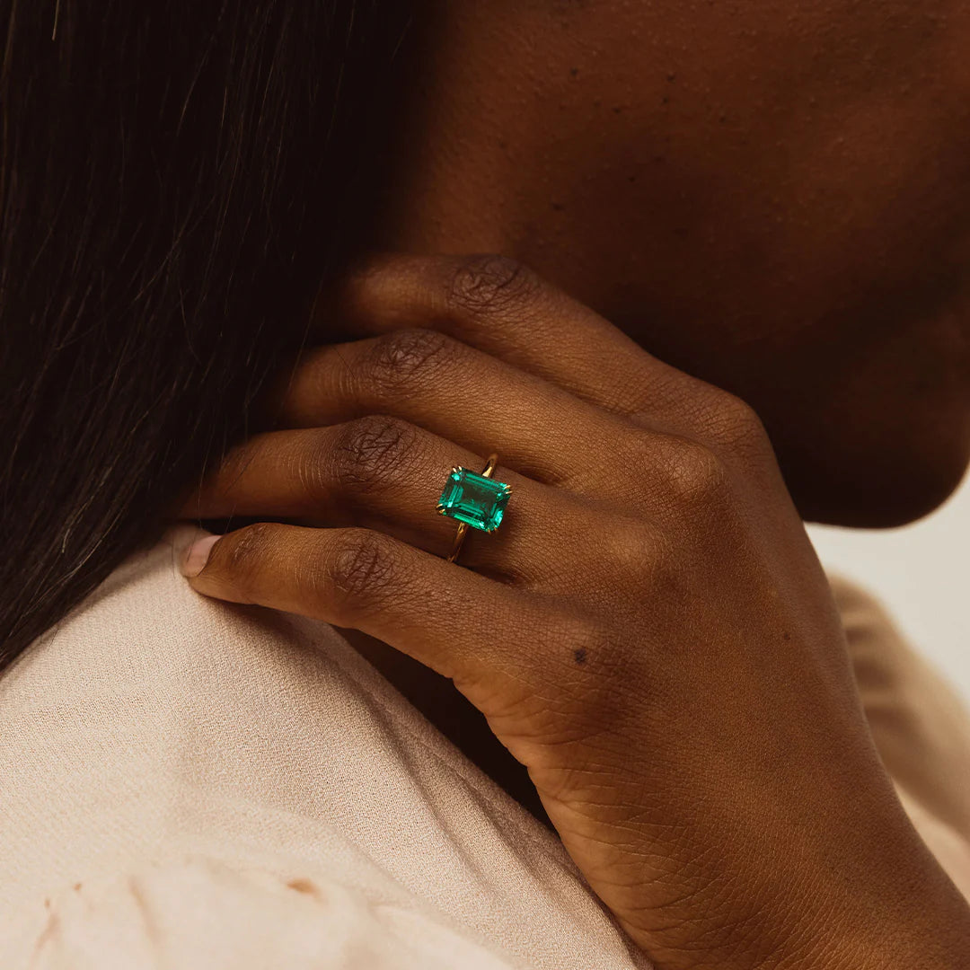 Mia - 3.00ct Lab Grown Emerald Cocktail Ring