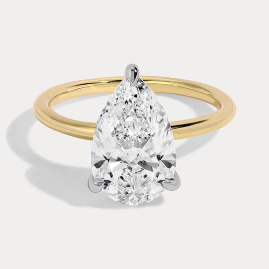 Paige - 3.10ct Earth Mined Pear Engagement Ring