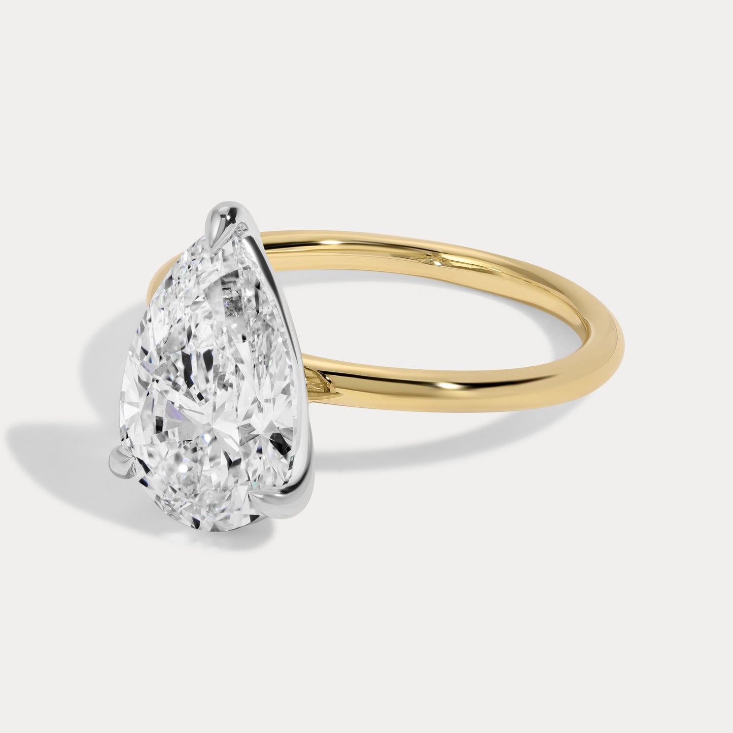 Paige - 3.10ct Earth Mined Pear Engagement Ring