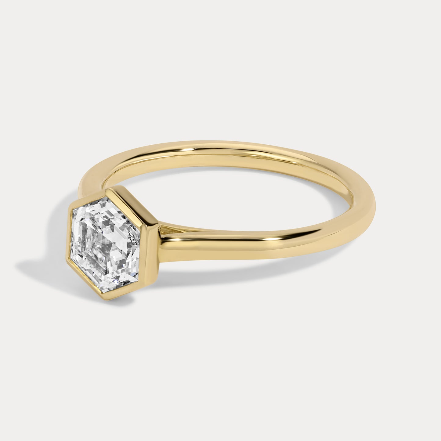 Camila - 1.01ct Lab Grown Hexagon Engagement Ring