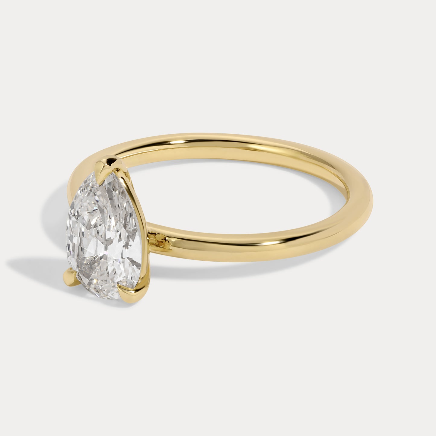 Melissa - 1.01ct Earth Mined Antique Pear Engagement Ring