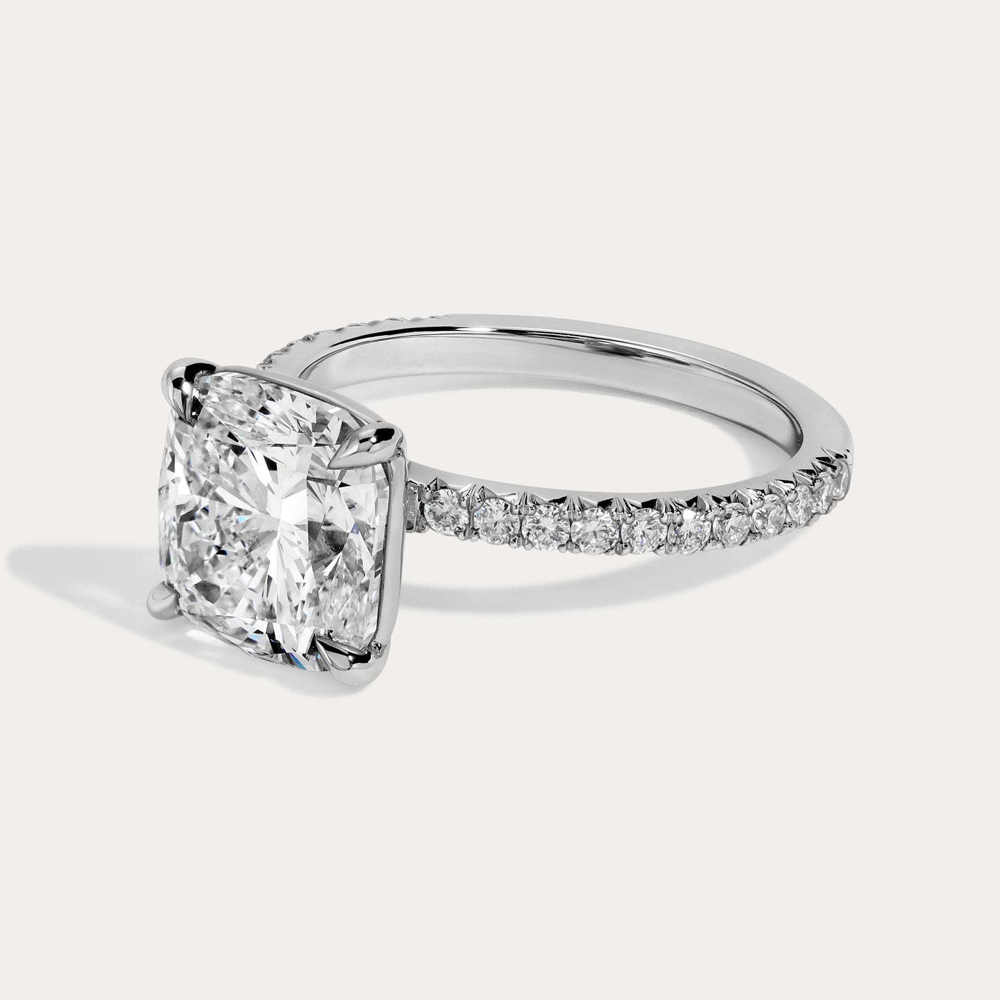 Michelle - 3.04ct Earth Mined Cushion Engagment Ring