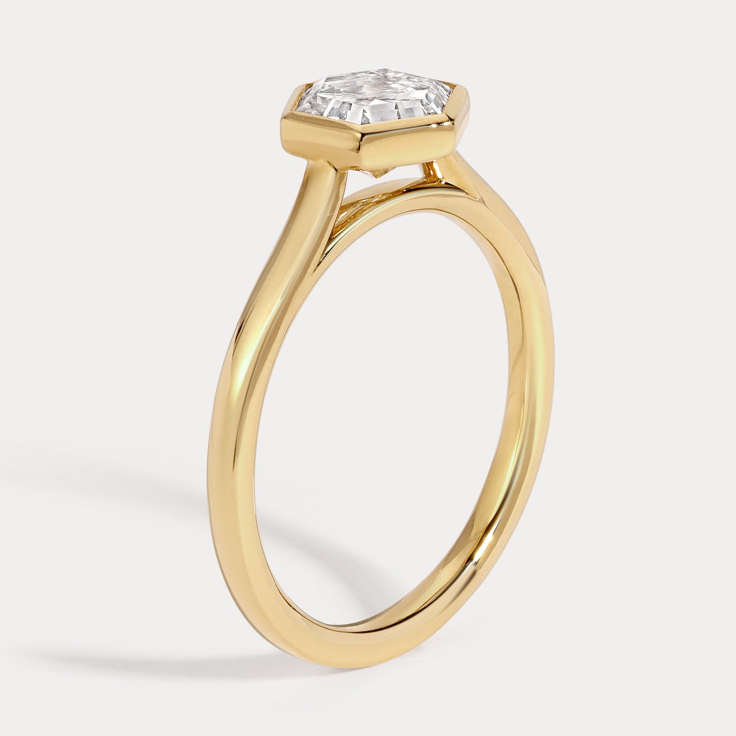 Camila - 1.01ct Lab Grown Hexagon Engagement Ring