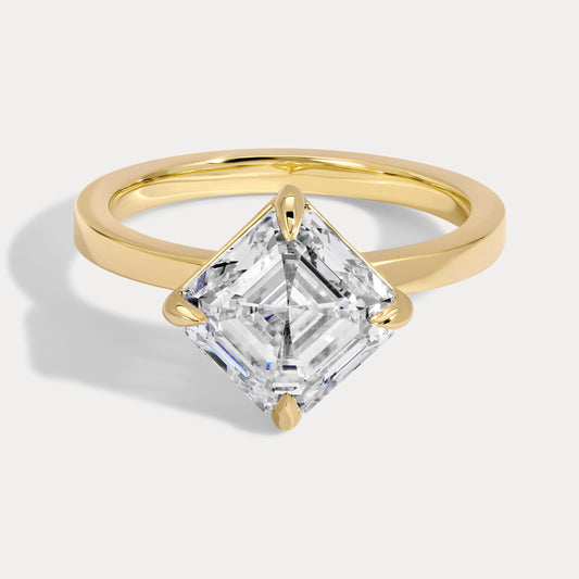 Isla - 3.12ct Lab Grown Asscher Engagement Ring