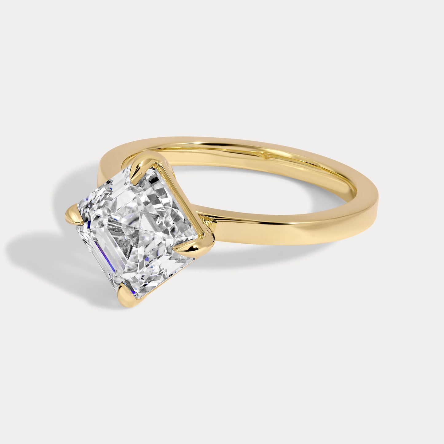 Isla - 3.12ct Lab Grown Asscher Engagement Ring