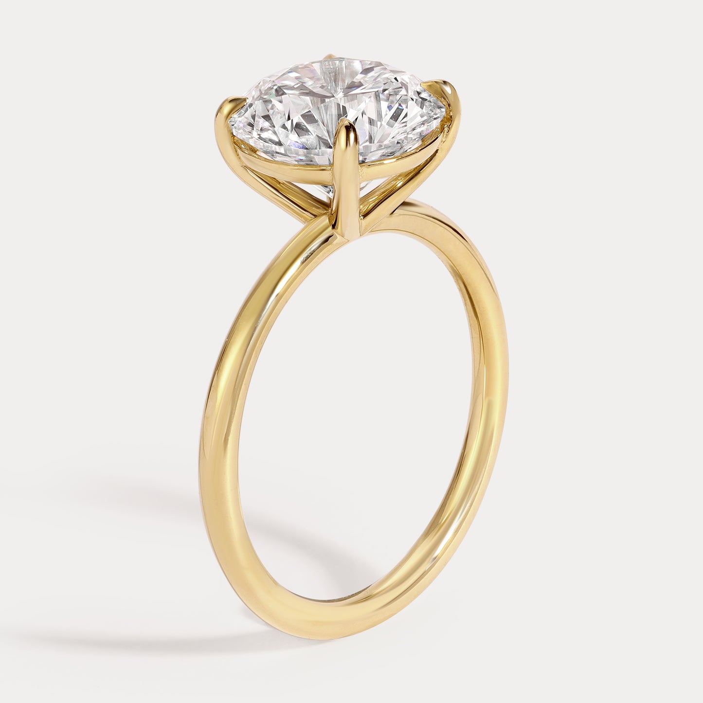 Danielle - 3.22ct Lab Grown Round Engagement Ring