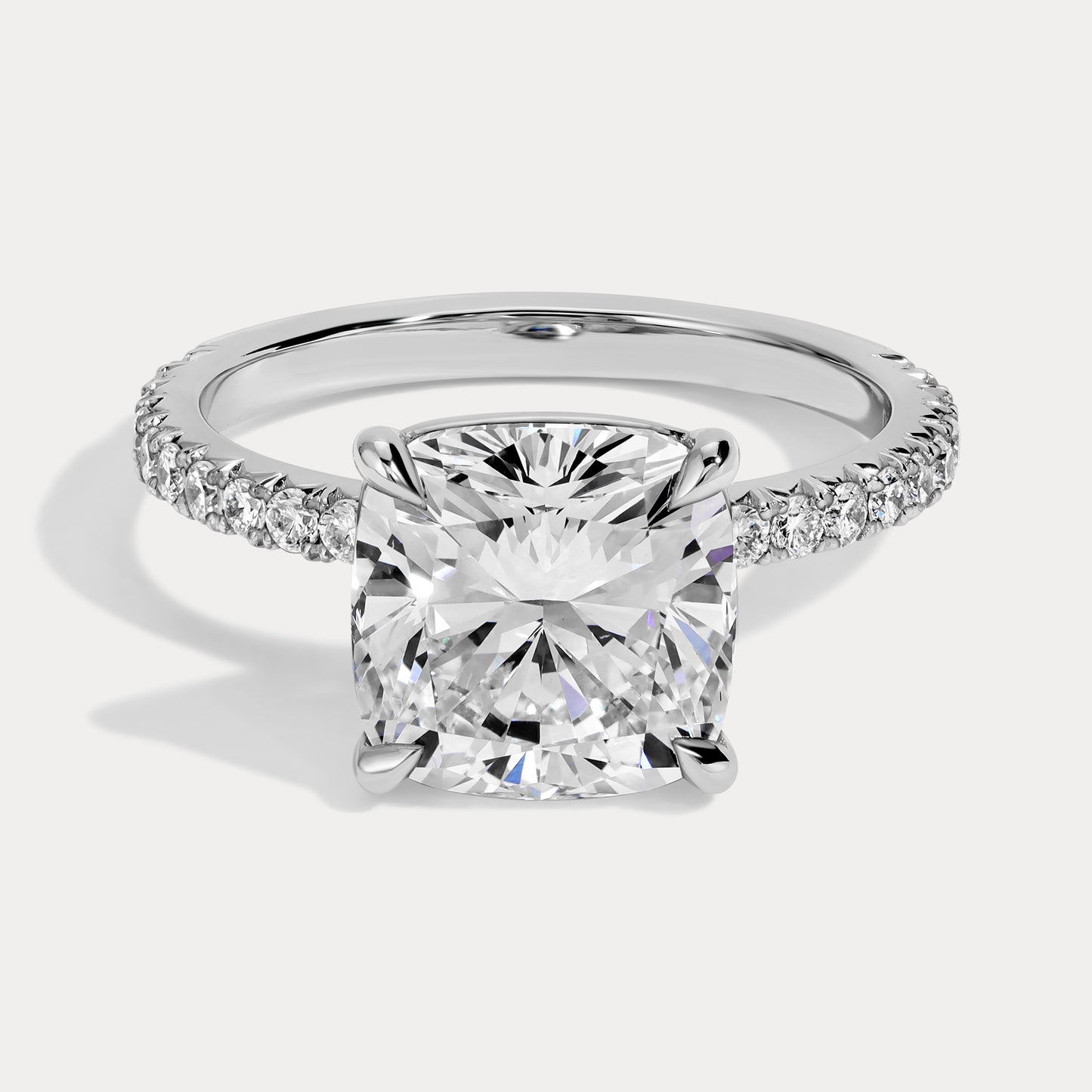 Michelle - 3.04ct Earth Mined Cushion Engagment Ring