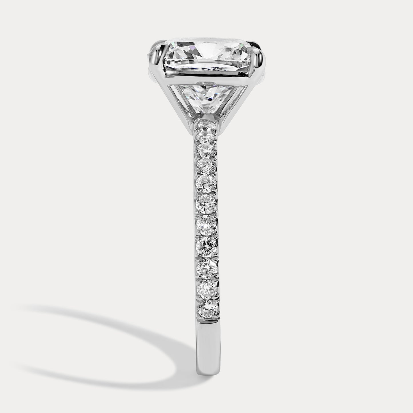 Michelle - 3.04ct Earth Mined Cushion Engagment Ring