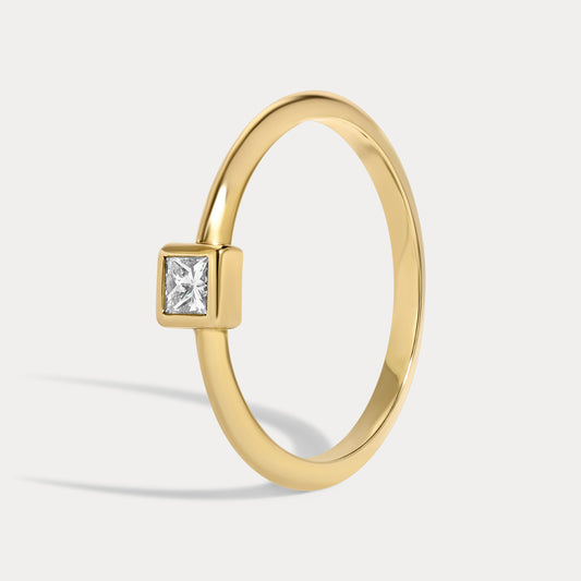 Single Princess Bezel Diamond Band