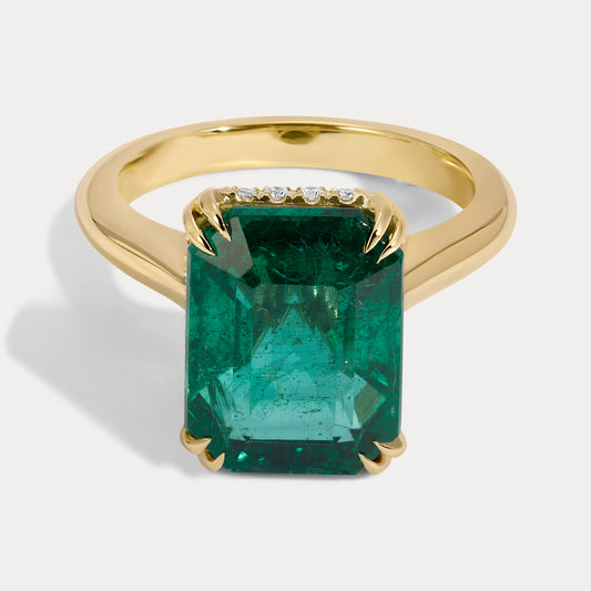 Bari - 3.29ct Earth Mined Emerald Cocktail Ring