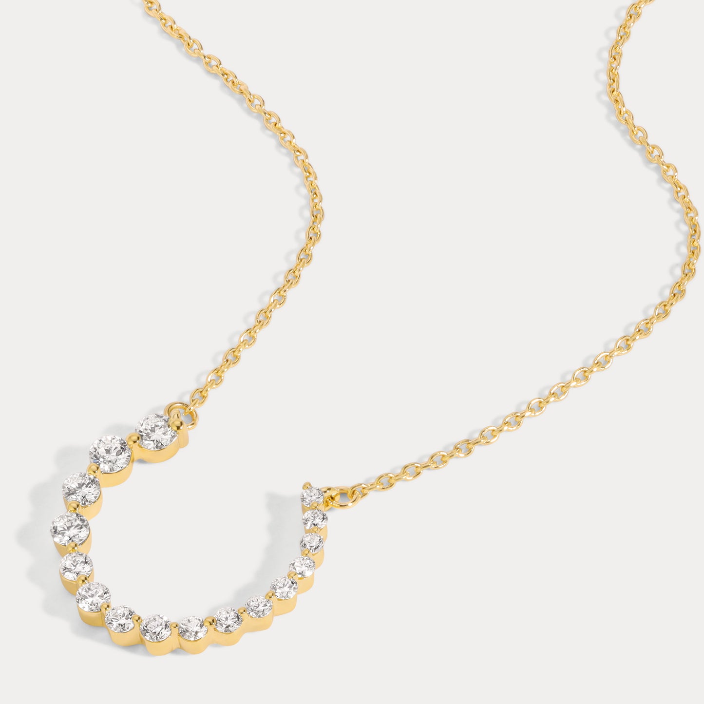 Graduating Round Diamond Necklace