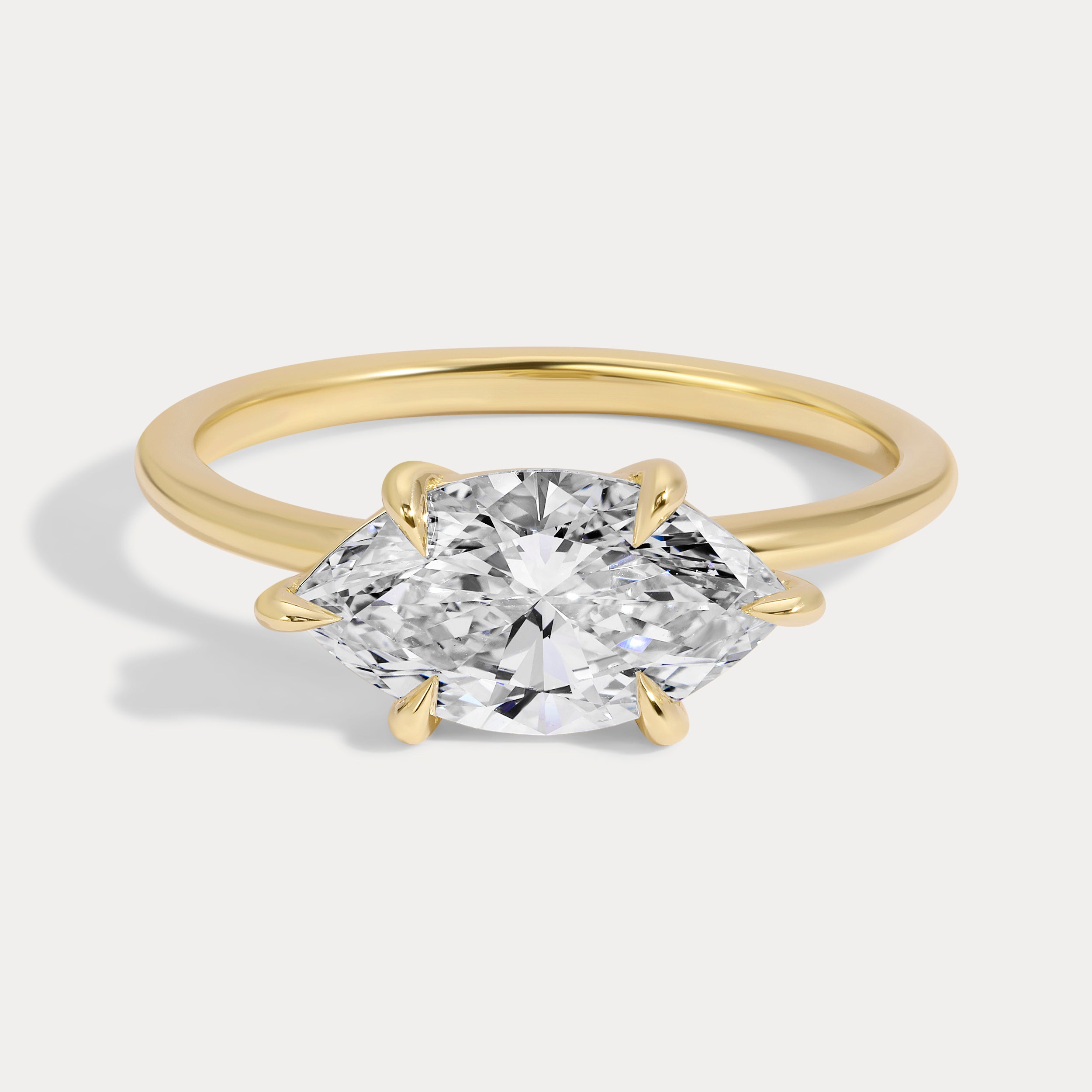 Bess - 3.74ct Lab Grown Marquise Engagement Ring