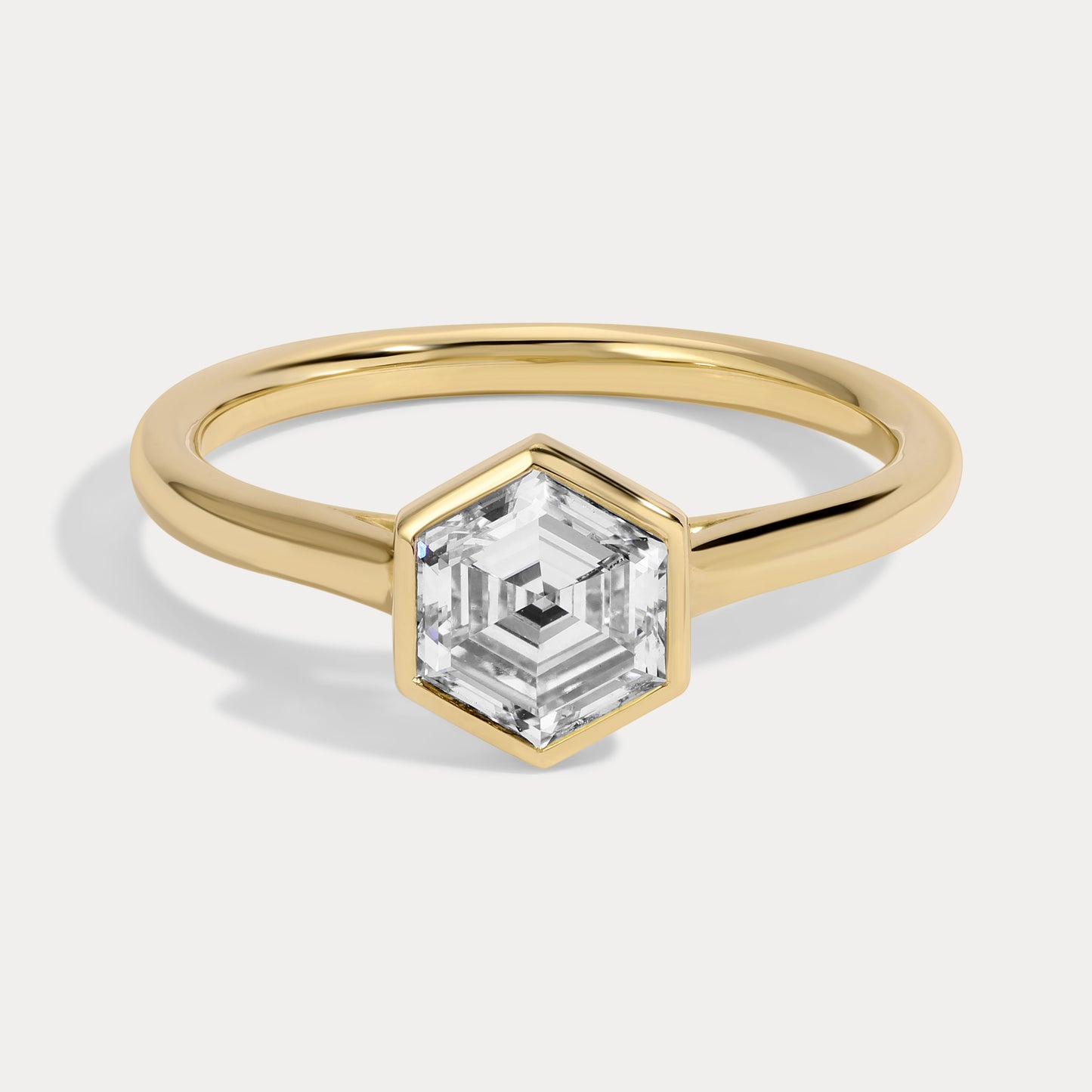 Camila - 1.01ct Lab Grown Hexagon Engagement Ring