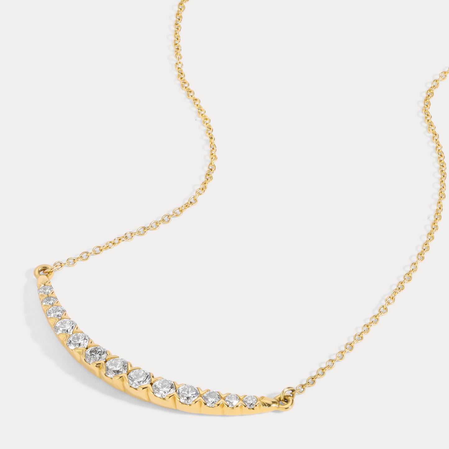 Half Moon Diamond Necklace