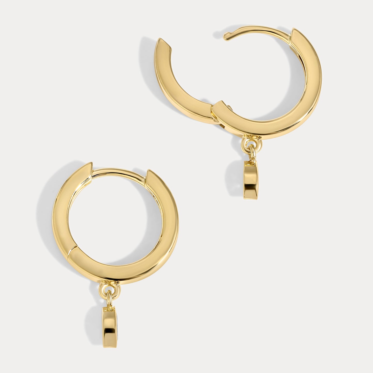 Marquise Bezel Diamond Hoops