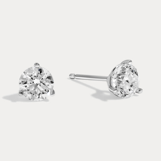 Martini Round Diamond Studs