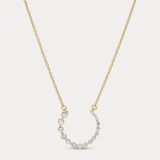 Graduating Round Diamond Necklace