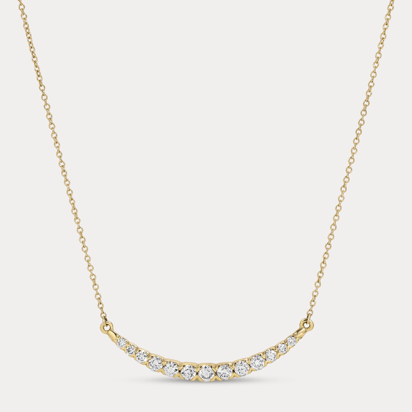 Half Moon Diamond Necklace