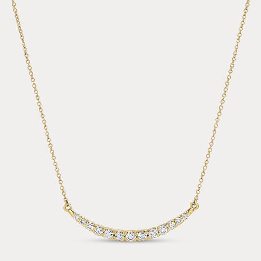 Half Moon Diamond Necklace