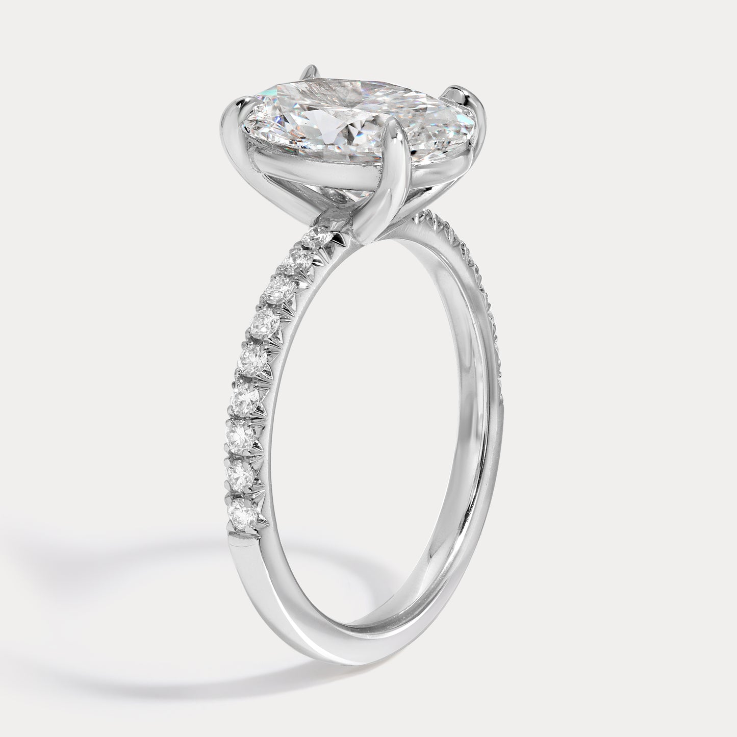 Hailey - 2.21ct Lab Grown Oval Engagement Ring