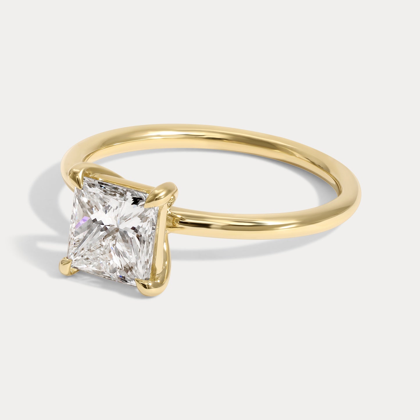 Ella - 1.26ct Earth Mined Princess Engagement Ring