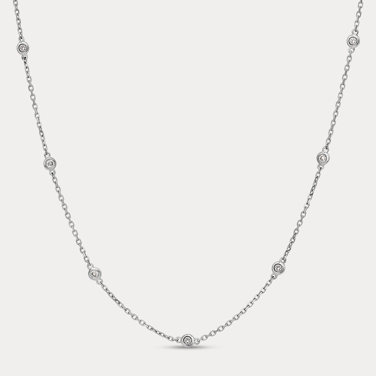 Bezel Diamonds by the Yard Necklace