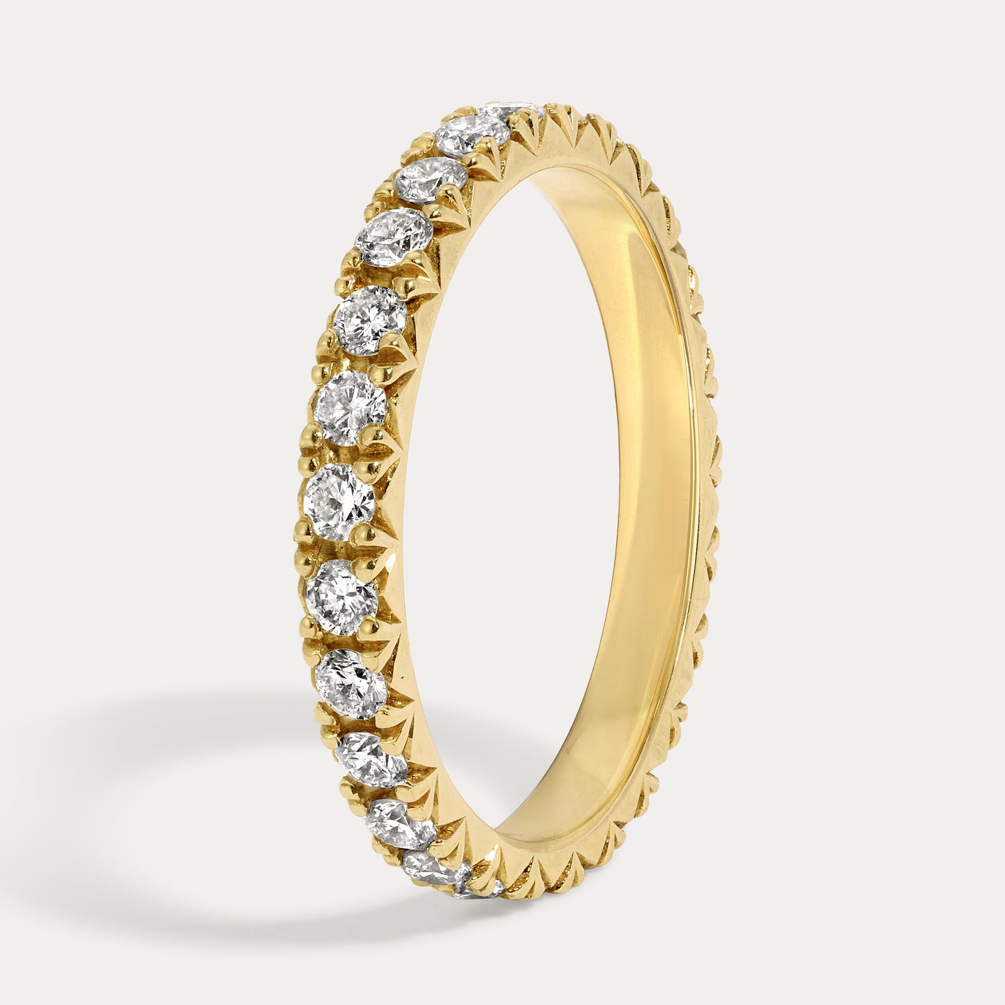 French Pavé Eternity Diamond Band