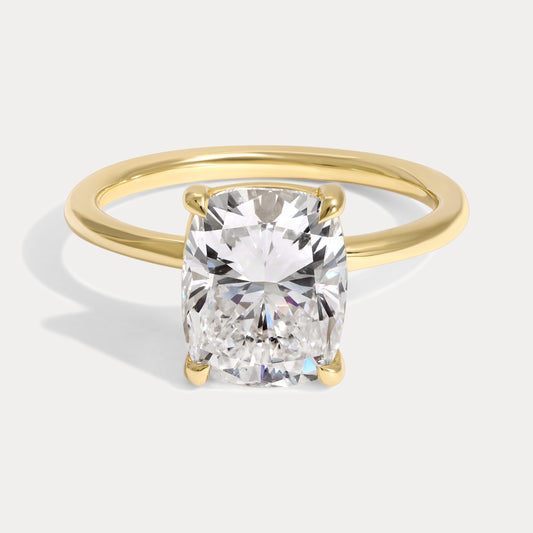 Ayla - 3.08ct Lab Grown Cushion Engagement Ring