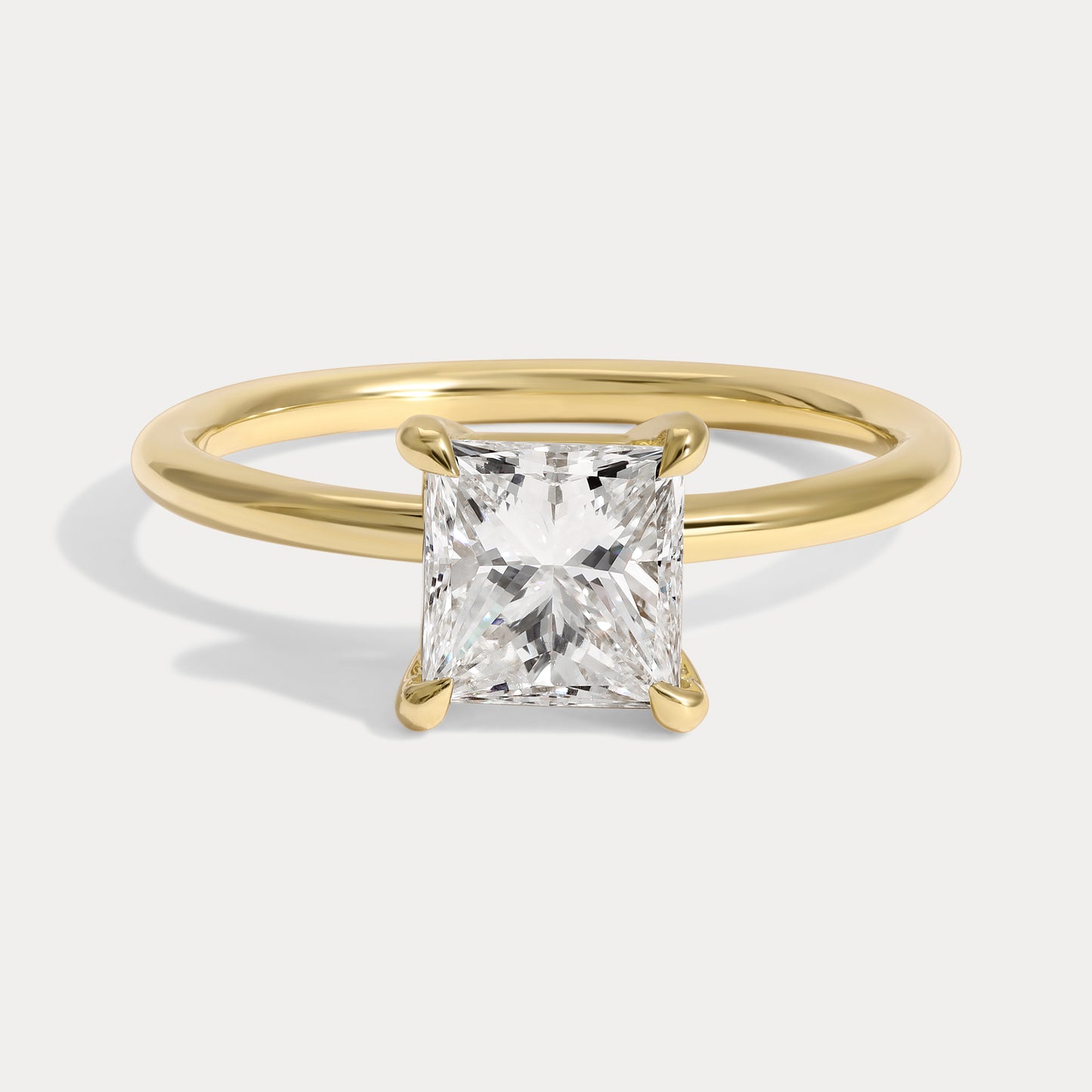 Ella - 1.26ct Earth Mined Princess Engagement Ring