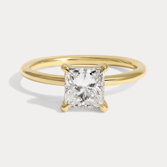 Ella - 1.26ct Earth Mined Princess Engagement Ring