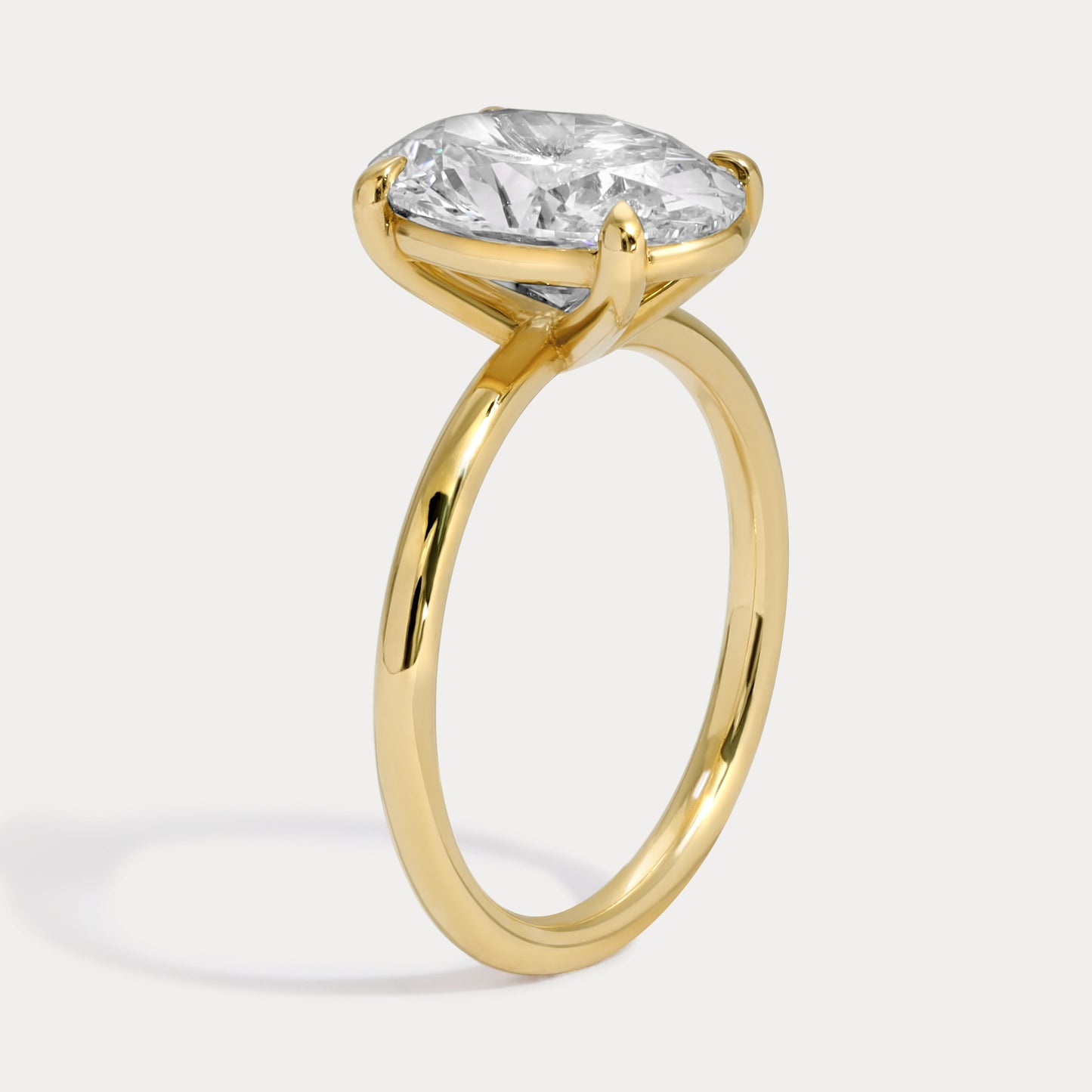 Kelsey - 3.02ct Lab Grown Oval Engagement Ring