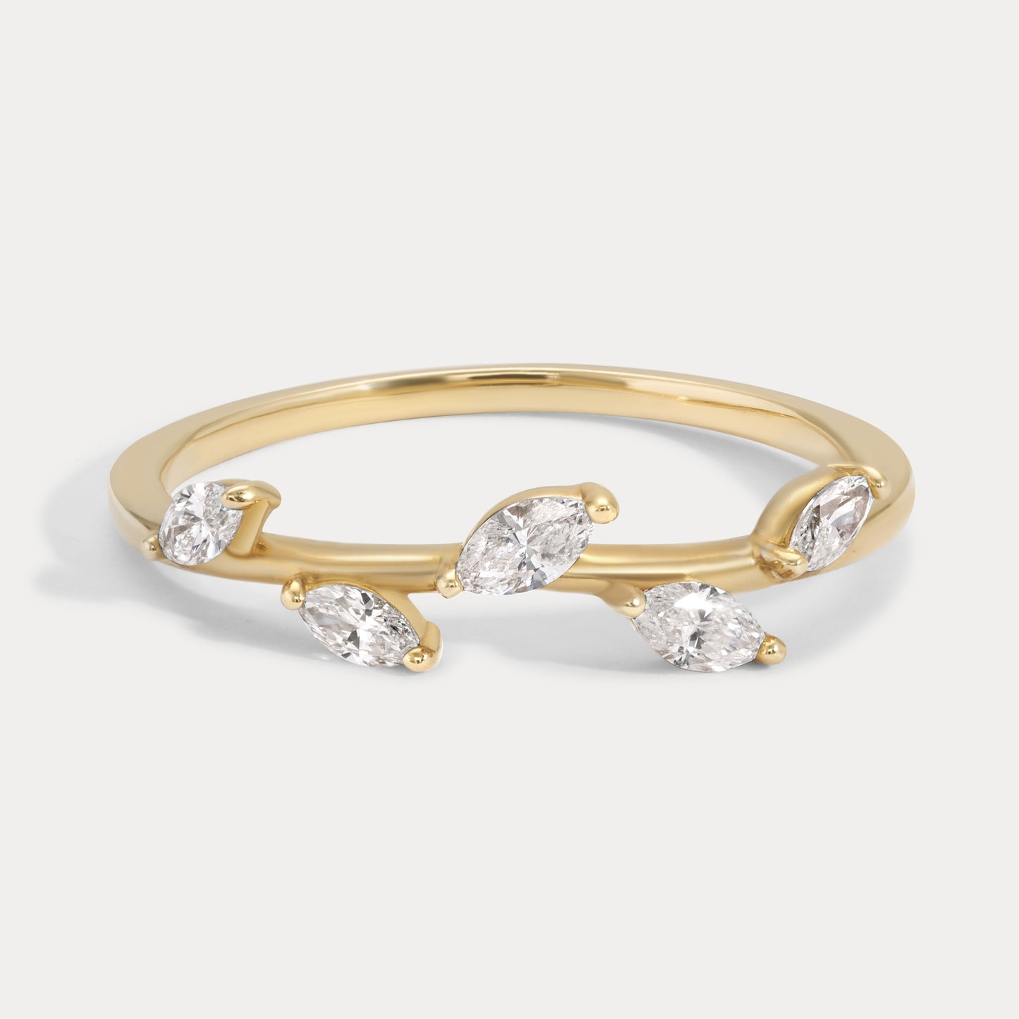 Leaf Marquise Diamond Band