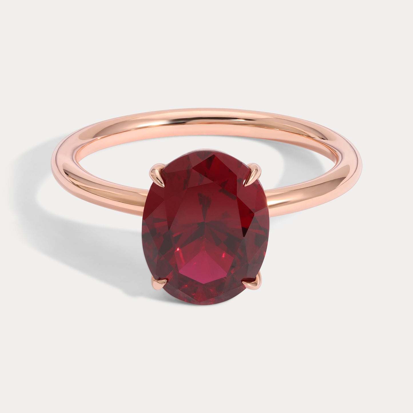 Rose - 3.76ct Lab Grown Ruby Cocktail Ring