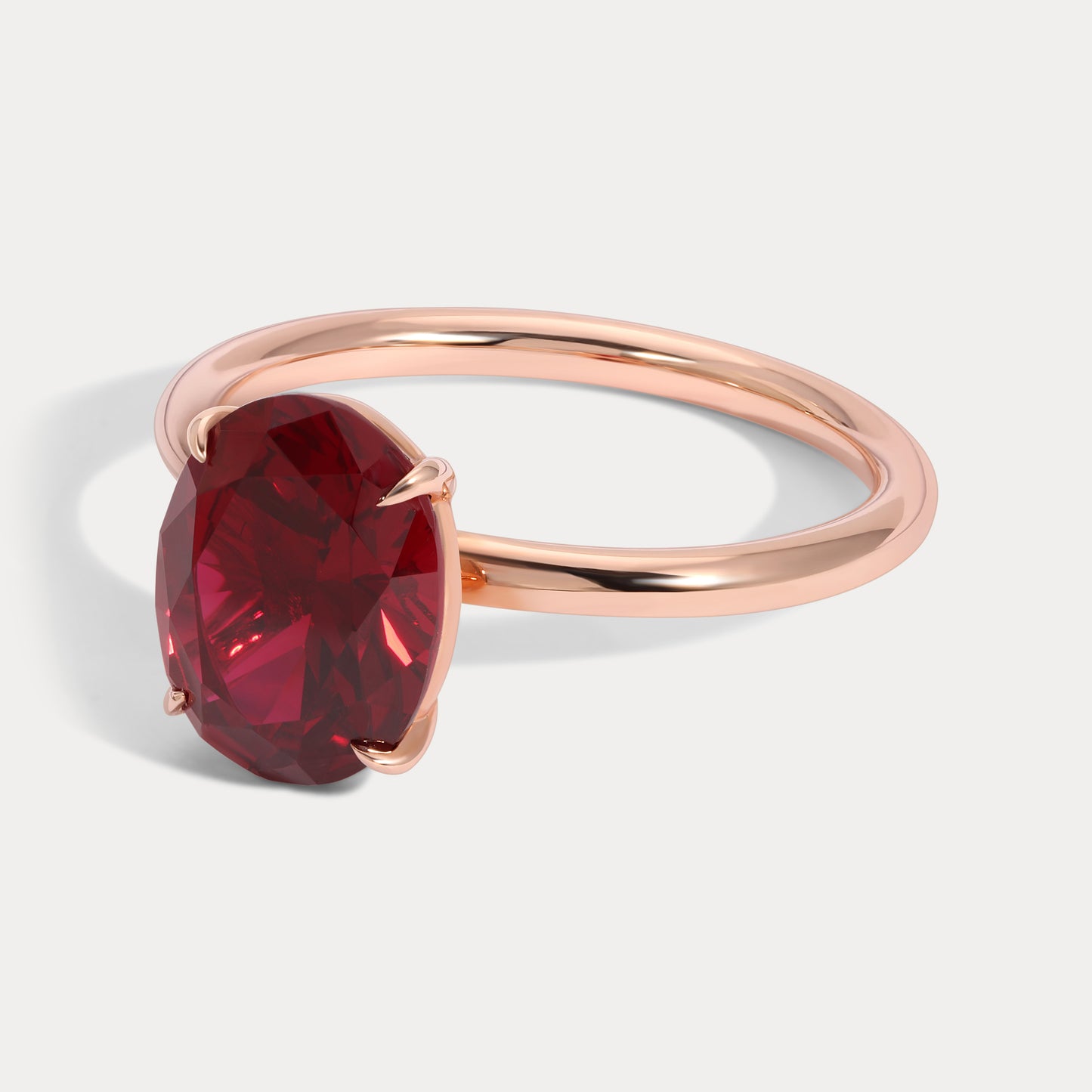 Rose - 3.76ct Lab Grown Ruby Cocktail Ring