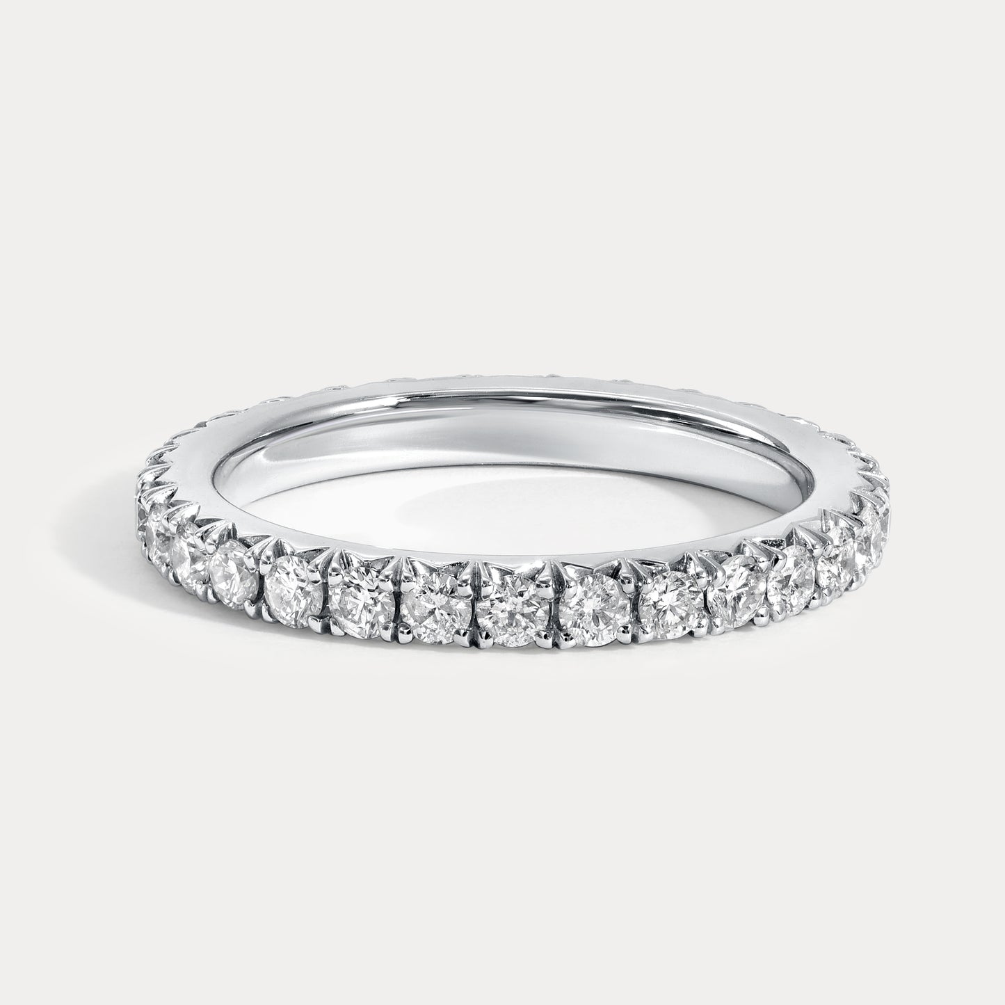 French Pavé Eternity Diamond Band