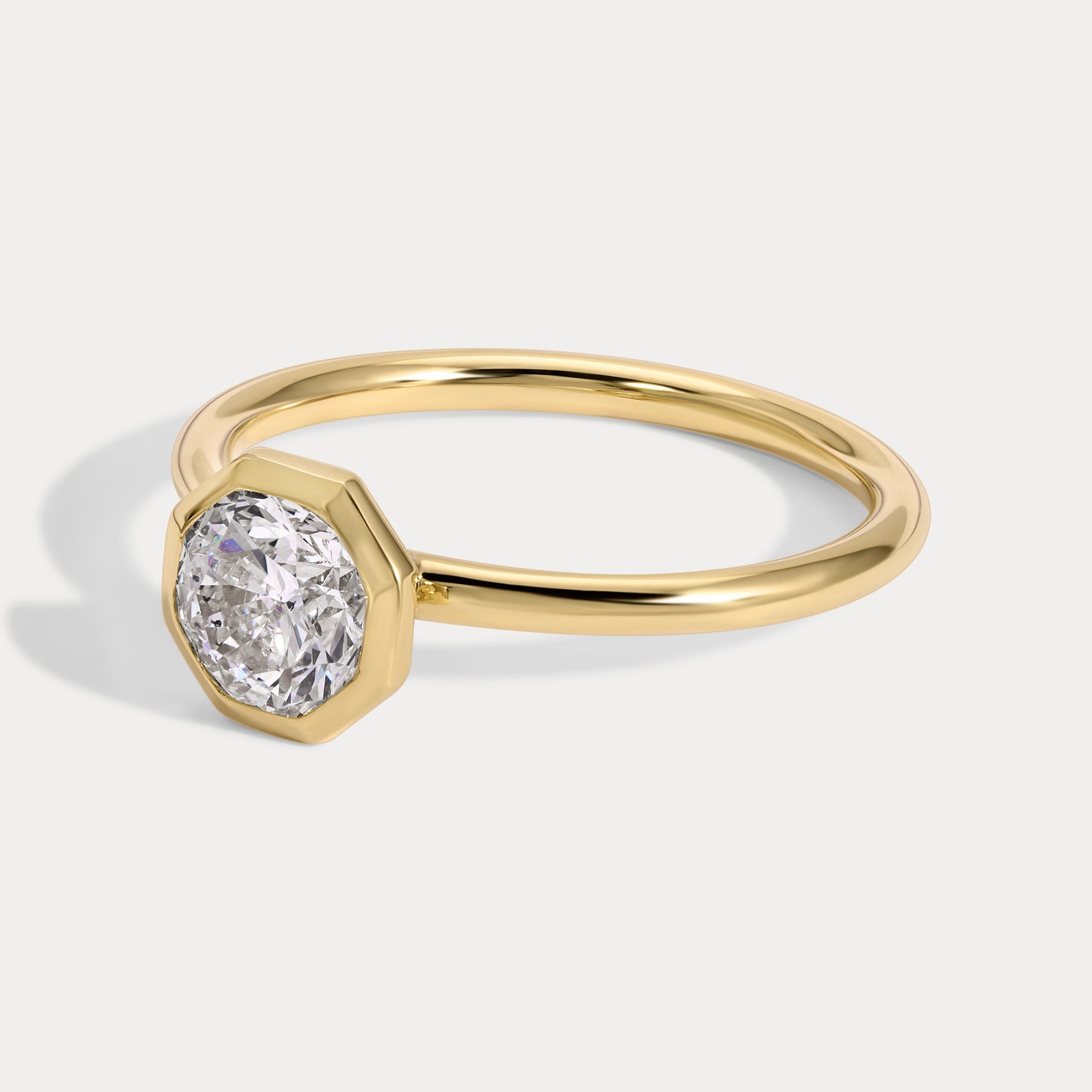 Olivia - 0.98ct Earth Mined Octagon Engagement Ring