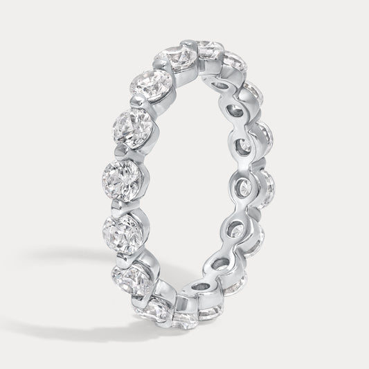 Single Prong Round Eternity Diamond Band