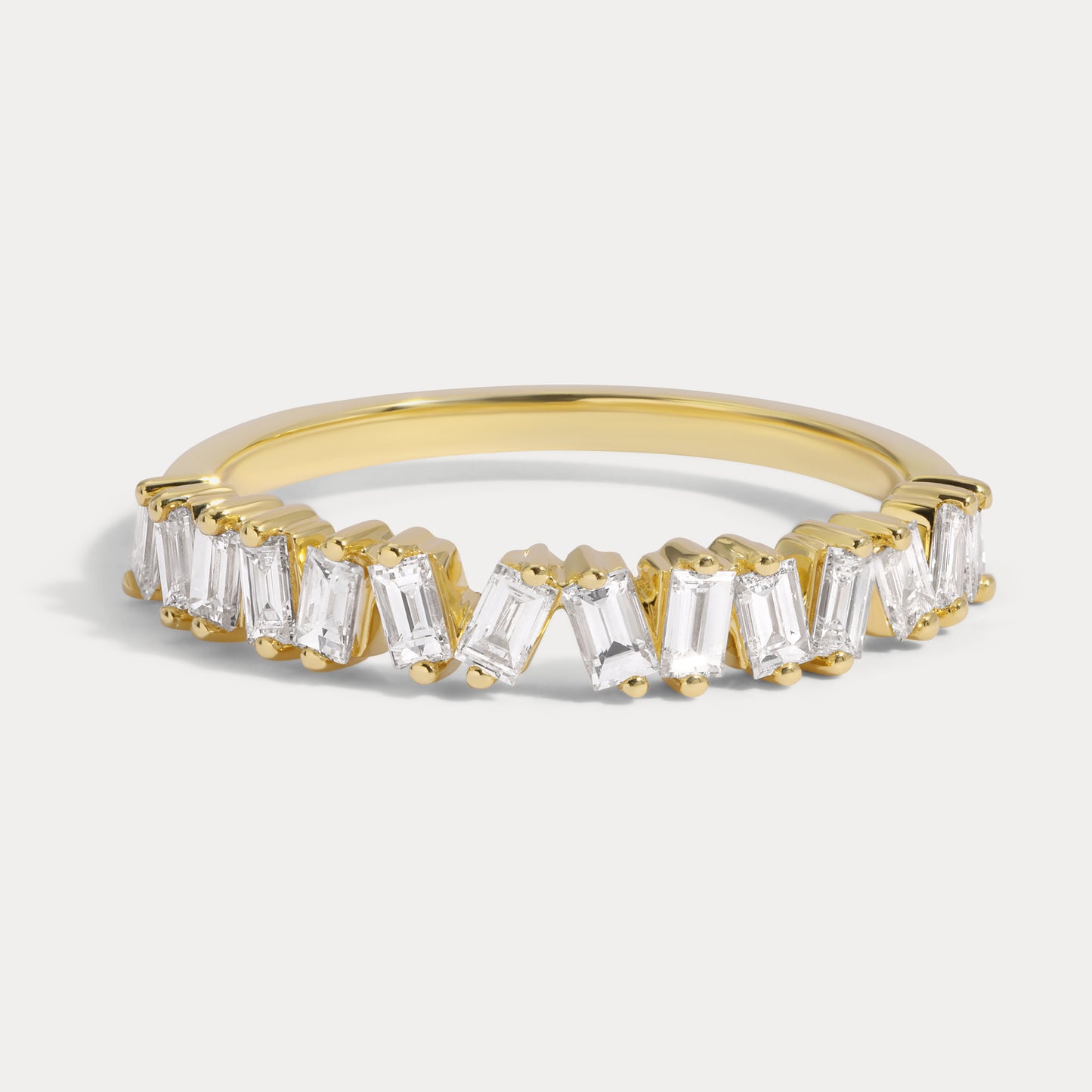 Angular Baguette Diamond Band