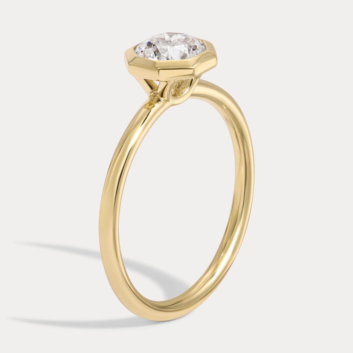 Olivia - 0.98ct Earth Mined Octagon Engagement Ring