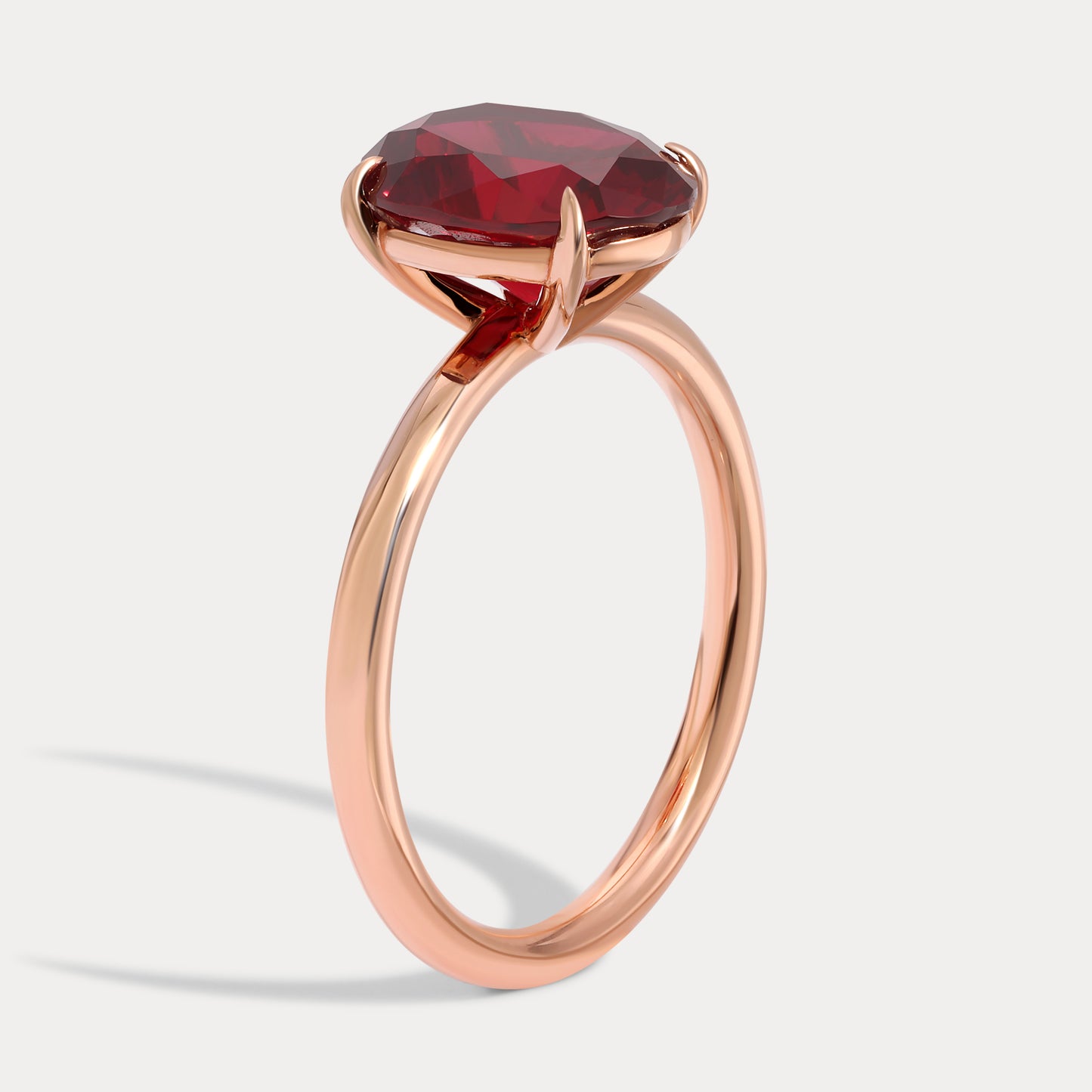 Rose - 3.76ct Lab Grown Ruby Cocktail Ring