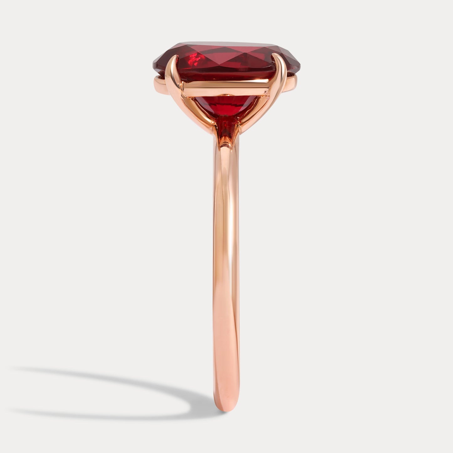 Rose - 3.76ct Lab Grown Ruby Cocktail Ring