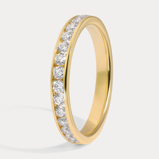 Round Channel Diamond Band