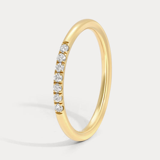 Quarter U-Pavé Diamond Band