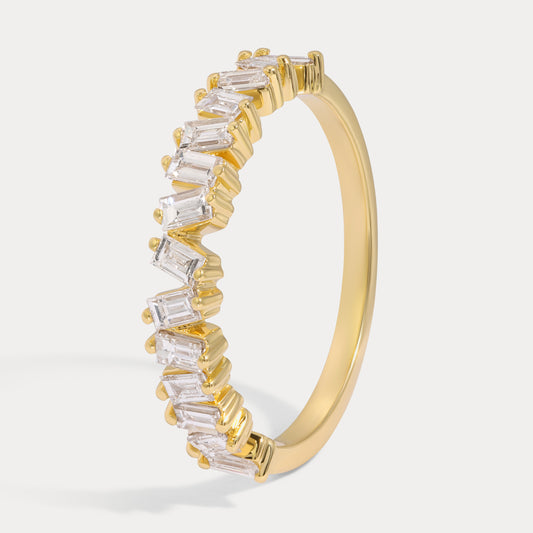 Angular Baguette Diamond Band