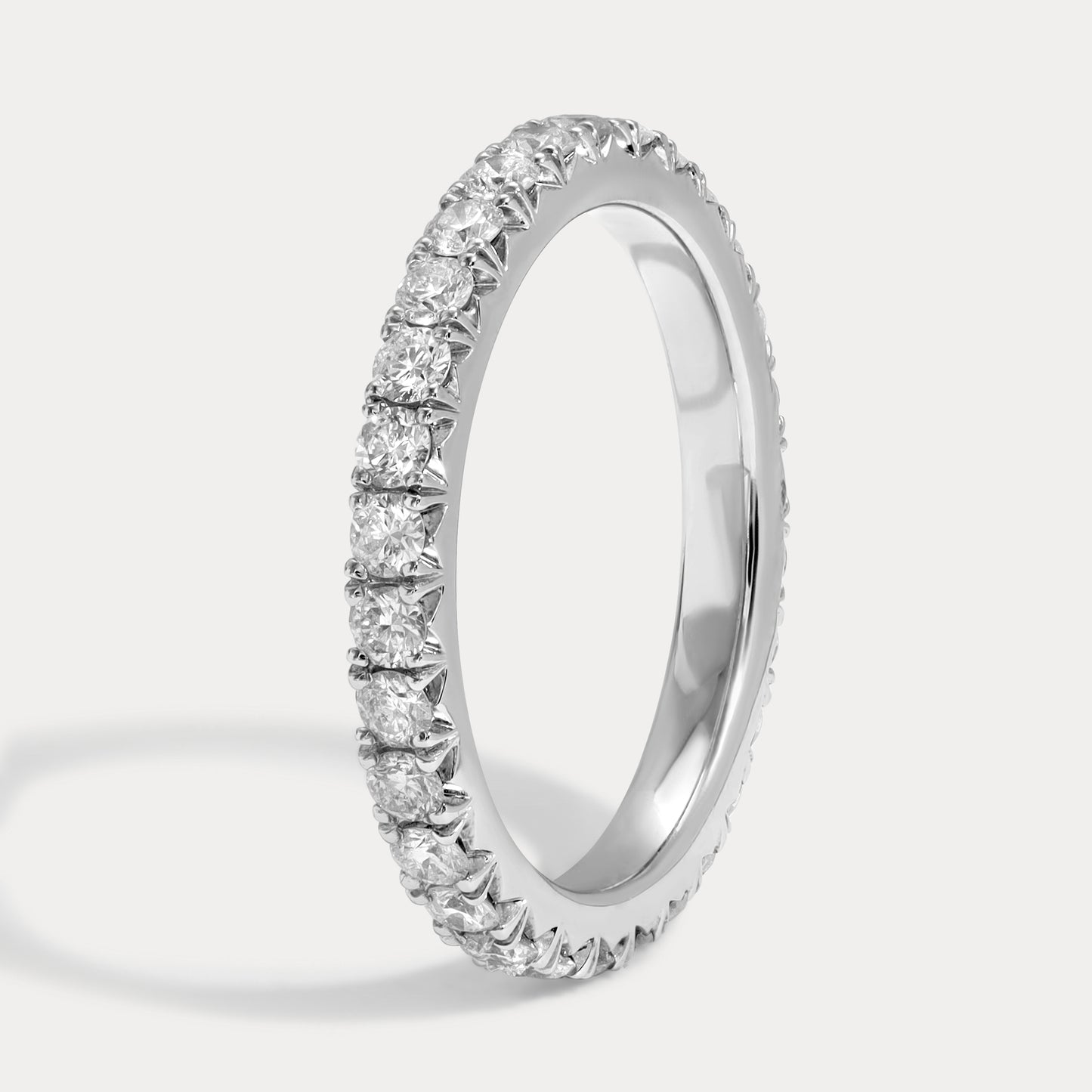 French Pavé Eternity Diamond Band